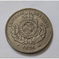 Moeda Brasil 200 réis 1876 data difícil MBC+