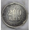 Moeda Brasil 200 réis 1875 data escassa Mbc
