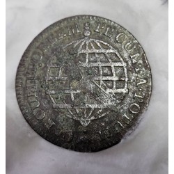 Moeda Brasil X réis 1773 C120 coroa baixa