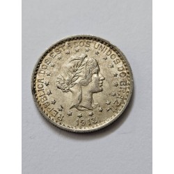 Moeda Brasil Republica 500 réis 1913 Estrelas Soltas Prata SFC