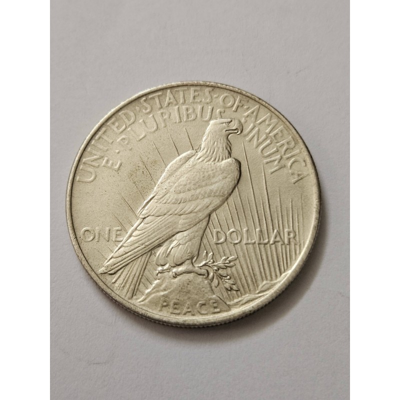 Moeda dos Estados Unidos 1 peace dollar 1922 prata Soberba