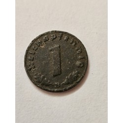Moeda da Alemanha 1 pfenning 1941 Segunda Guerra Mundial Zinco
