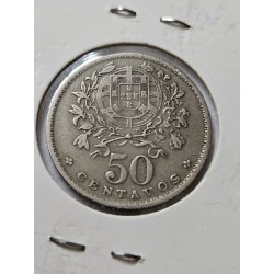 Moeda de Portugal 50 centavos 1930 KM577