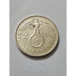 Moeda da Alemanha 2 reichmarks 1939 prata