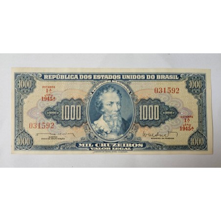 Cédula do brasil 1000 cruzeiros C055 Soberba
