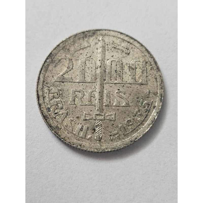 Moeda Brasil 2000 réis 1935 duque de caxias Soberba