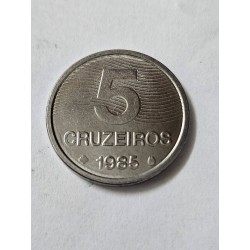 Moeda do Brasil 5 cruzeiros 1985 FAO