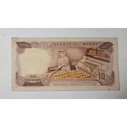 Cédula do Marrocos 10 dirham P57 1970  MBC
