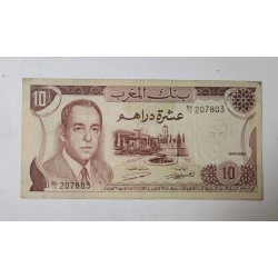 Cédula do Marrocos 10 dirham P57 1970  MBC