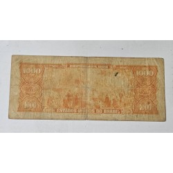 Cédula Brasil 1000 cruzeiros C051 Mbc