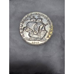 Moeda de Portugal 5 escudos 1947 prata 7g .650