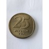 Venda de moeda de 25 Agorot de Israel. Item histórico com o símbolo da lira de David, ideal para colecionadores de numismática e