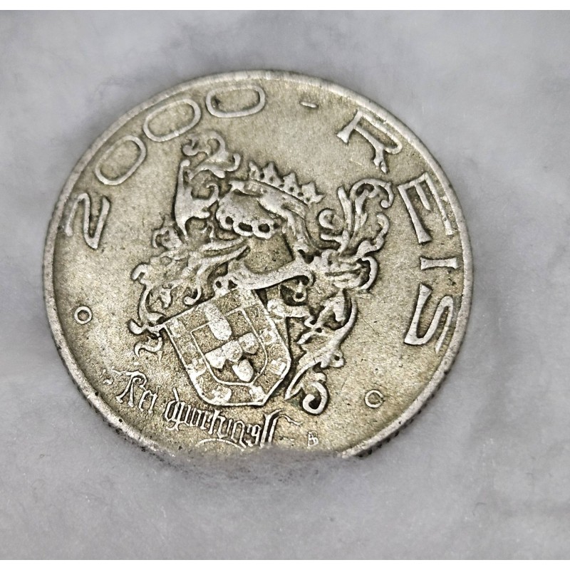 Moeda Brasil 2000 réis 1932 vicentina prata