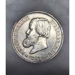 Moeda Brasil 500 réis 1868 MBCS Império Dom Pedro II