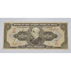 Cédula Brasil 5 cruzeiros C065 MBC Autografada