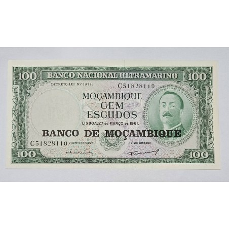 Cedula de Moçambique 100 escudos FE
