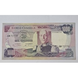 Cédula de Angola 1000 escudos General Carmona MbcS  1972 P103