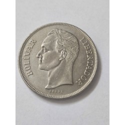 Moeda da Venezuela 5 bolívares 1977