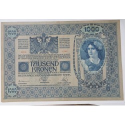 Cédula da Áustria 1000 coroas soberba 1902