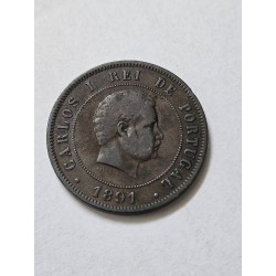 Moeda de Portugal 20 réis 1891 Soberba