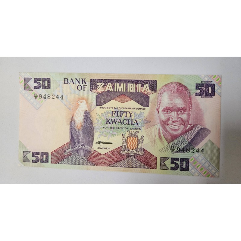 Cédula de Zâmbia 50 kwatcha FE