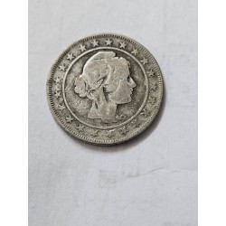 Moeda Brasil 2000 réis 1928 prata republica MBC