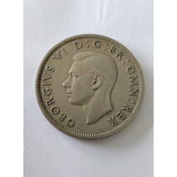 Venda de moeda de 2 Shillings da Inglaterra de 1949. Item histórico com o Rei George VI, ideal para colecionadores de numismátic