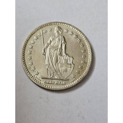 Moeda da Suíça 1 franco 1958 prata