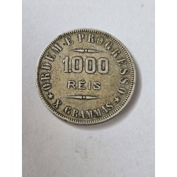 Moeda Brasil republica X gramas 1000 réis 1911 MBC