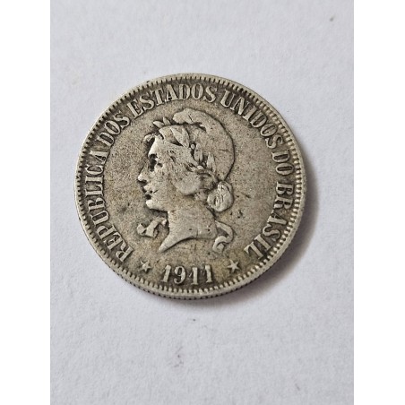 Moeda Brasil republica X gramas 1000 réis 1911 MBC