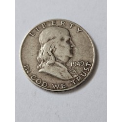 Moeda dos Estados Unidos USA Half dólar 1949 prata 900