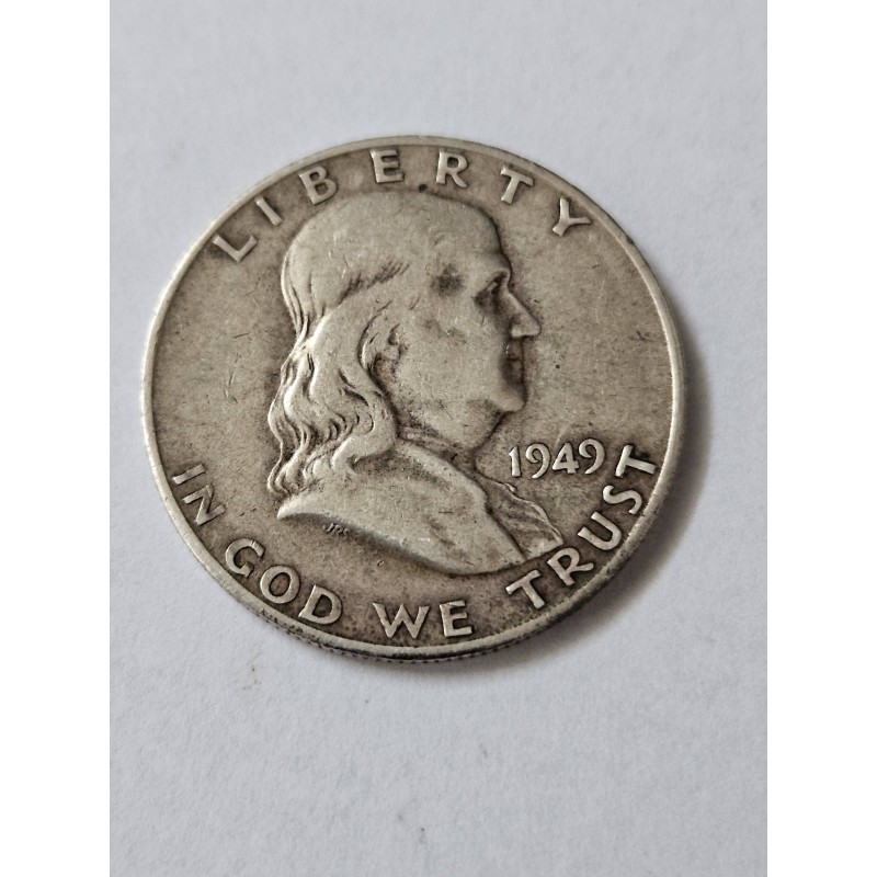 Moeda dos Estados Unidos USA Half dólar 1949 prata 900