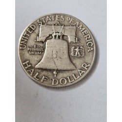 Moeda dos Estados Unidos USA Half dólar 1949 prata 900