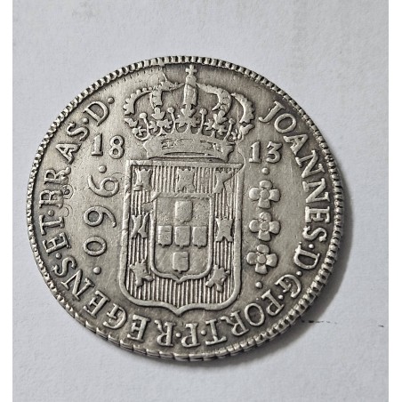 Moeda Brasil 960 réis 1813 Bahia Paracão MBC