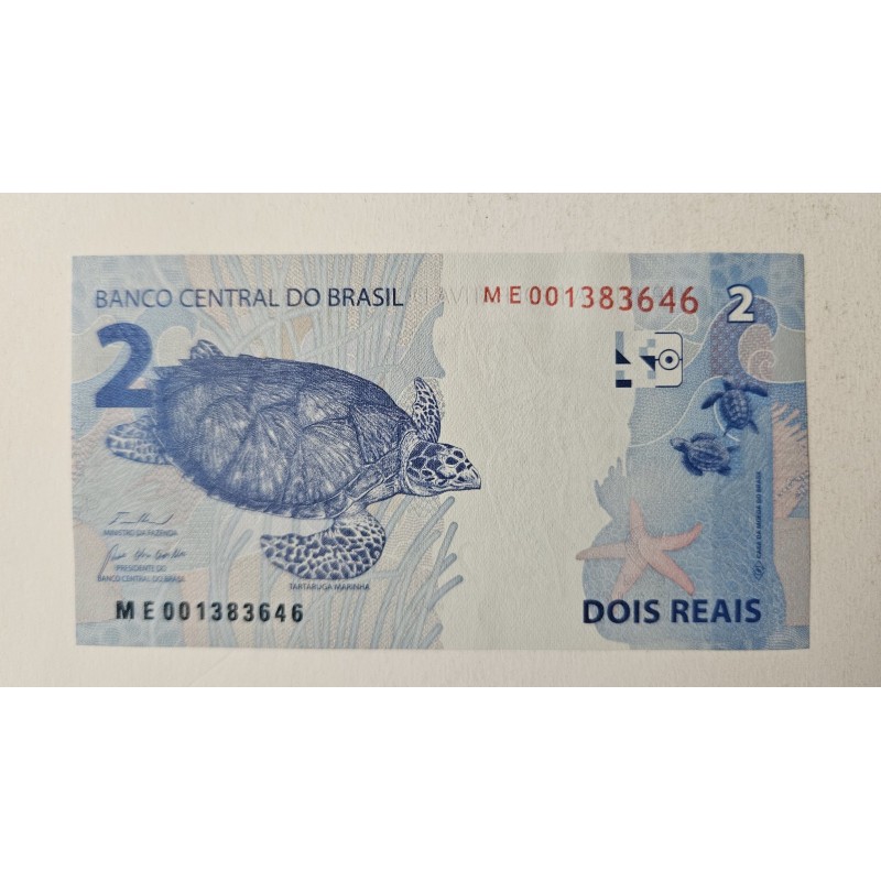 Cedula Brasil 2 reais ME FE