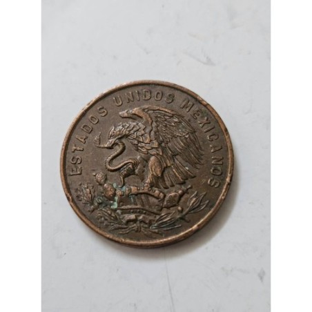 Venda de moeda rara de 20 centavos do México de 1964. Item de coleção com a Pirâmide do Sol e a águia mexicana, ideal para numis