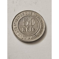 Moeda Brasil 50 réis 1886 Soberba V025