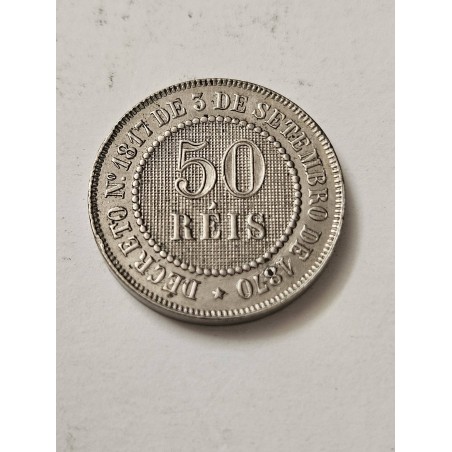 Moeda Brasil 50 réis 1886 Soberba V025