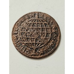 Moeda Brasil XX réis 1753 C107 data entre pontos