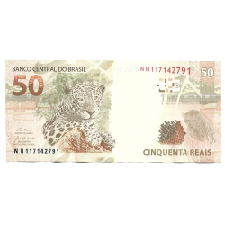 Cédula Brasil 50 reais NH FE