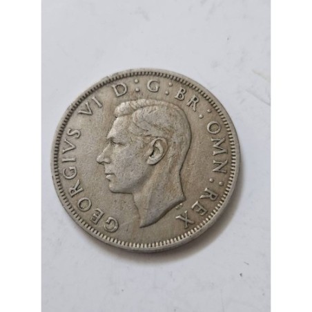 Venda de moeda Half Crown (Meia Coroa) da Inglaterra de 1948, com o Rei George VI e o Brasão Real. Item raro e histórico para co