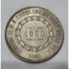 Moeda brasil Império Terceiro Sistema 1000 réis 1860 prata MBCS