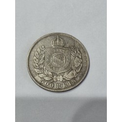 Moeda brasil império 500 réis 1868 prata MBC