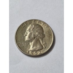 Moeda Estados Unidos USA quarter dollar 1952 prata 900 Soberba-FC