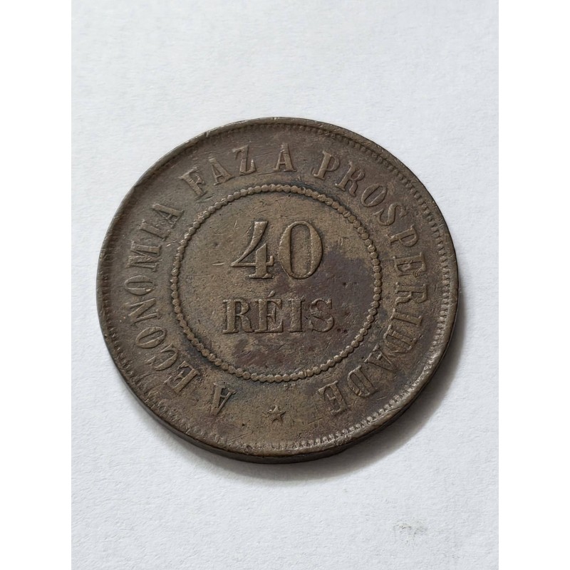Moeda brasil republica 40 Reis 1911 bronze mbcS