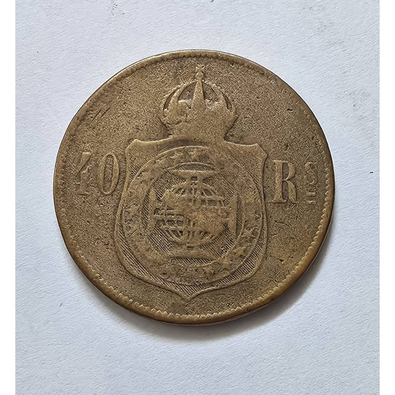 Moeda Brasil 40 Reis 1878 Império MBC