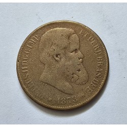 Moeda Brasil 40 Reis 1878 Império MBC