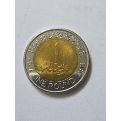 Moeda do Egito 1 libra Bimetálica