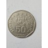 Venda de moeda de 50 escudos de Portugal, ano de 1989. Item numismático raro com a caravela e o brasão de armas. Perfeito para c