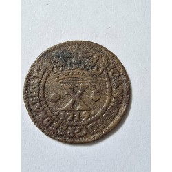 Moeda Brasil X Reis 1719 data entre pontos C028 Bc-Mbc